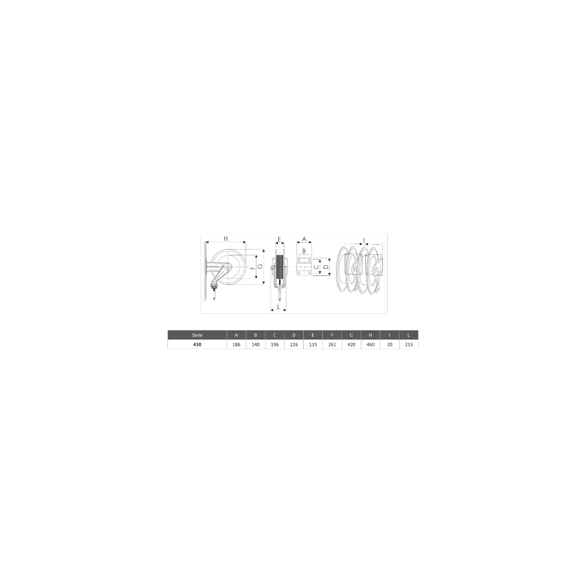 INDUSTRIE Schlauchaufroller „430/61“