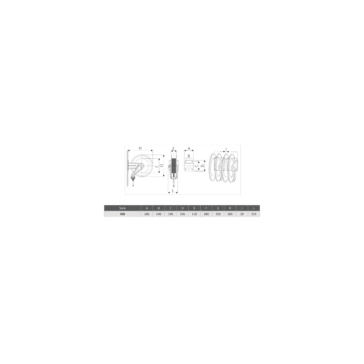 INDUSTRIE Schlauchaufroller „300/31“