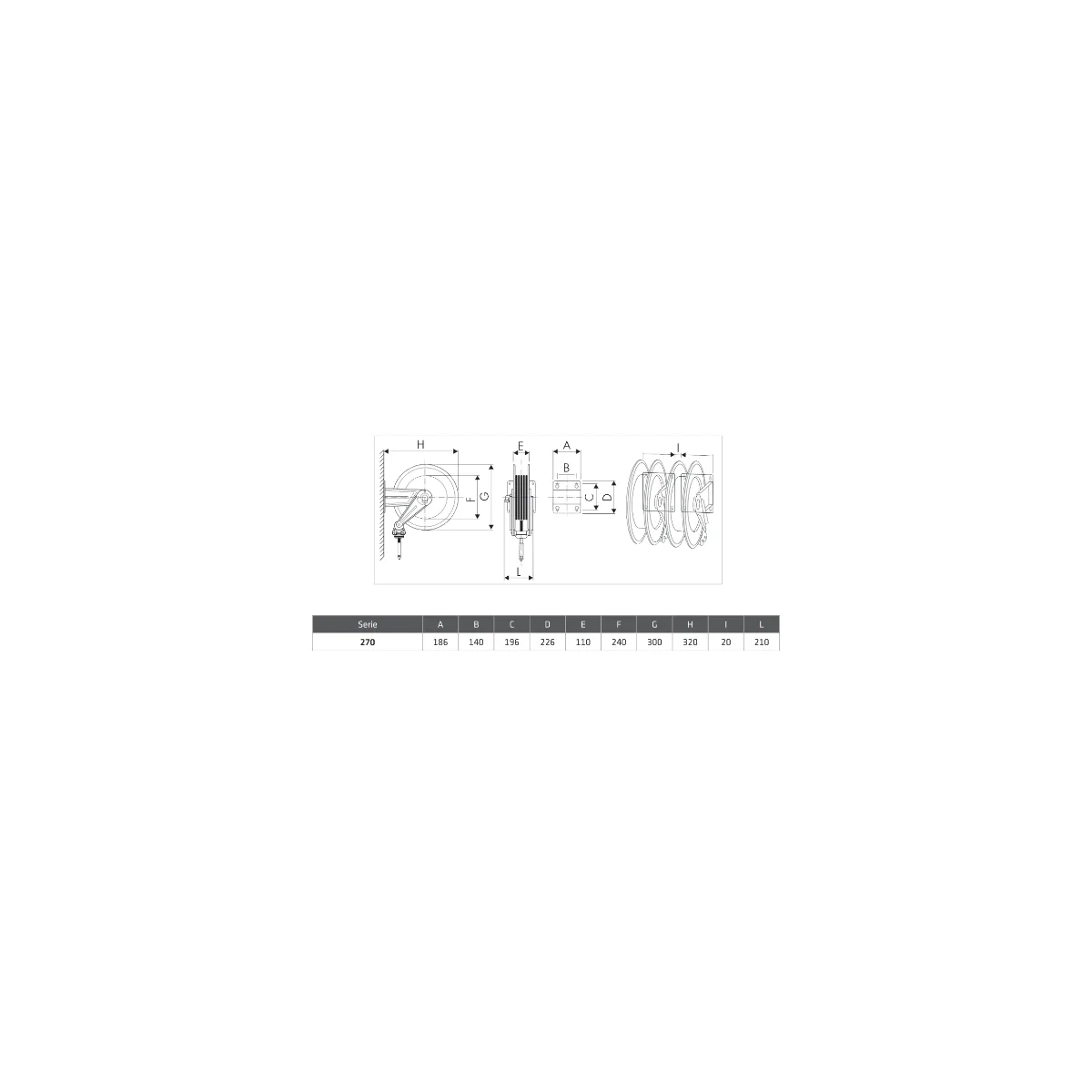 INDUSTRIE Schlauchaufroller „270/11“