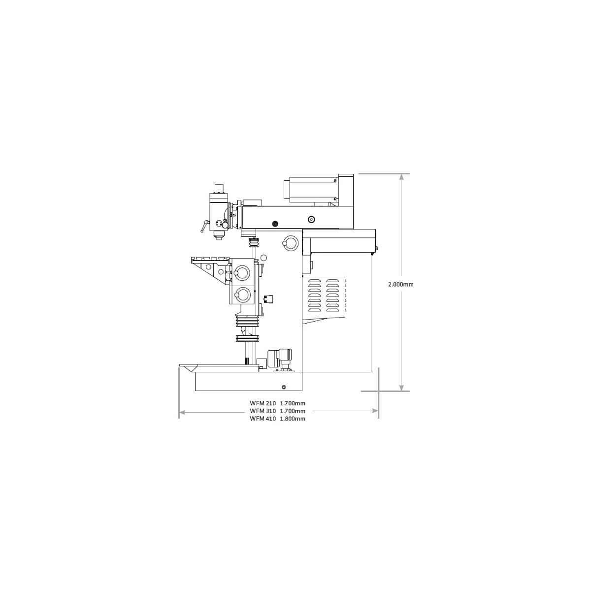 Werkzeugfräsmaschine WFM 410 Servodrive