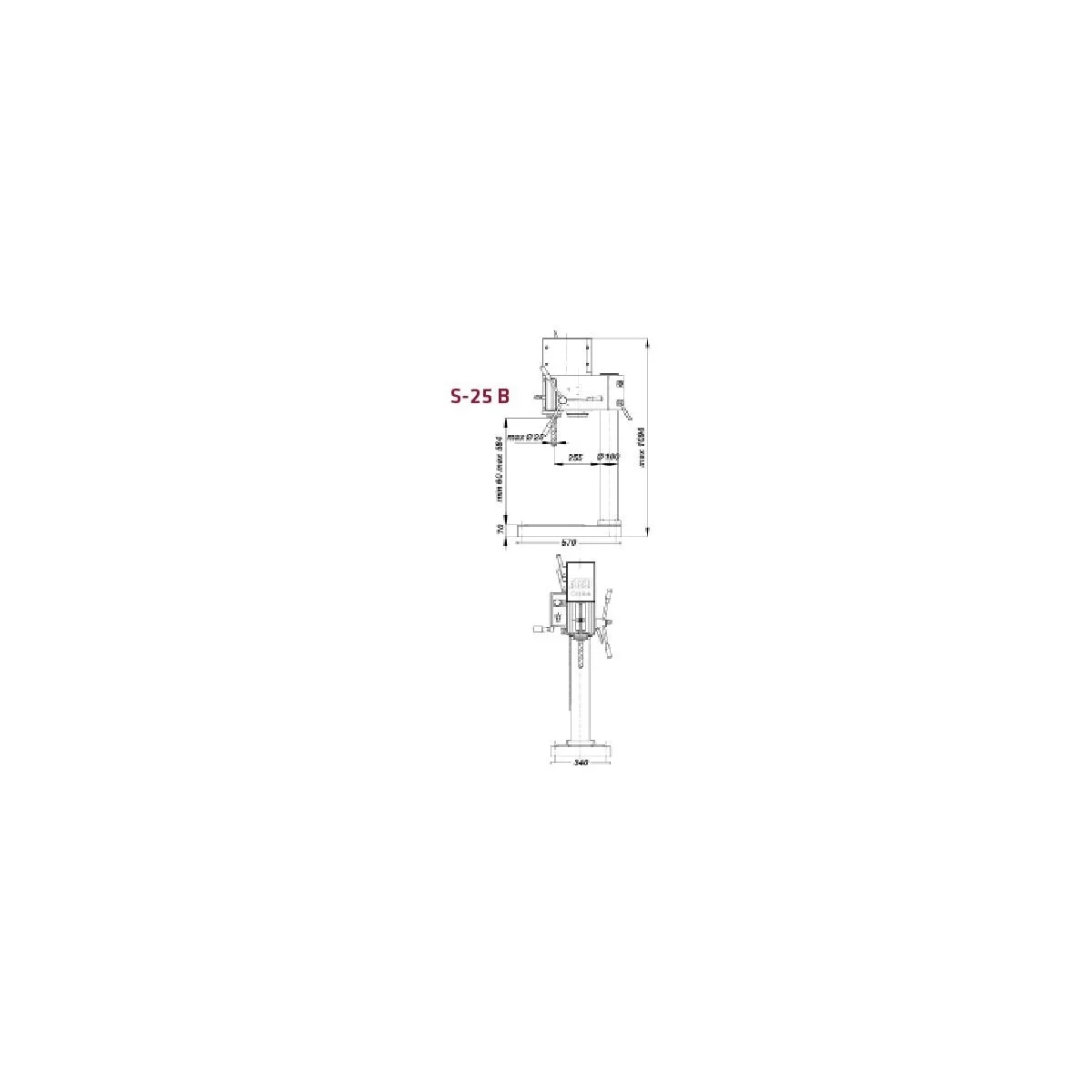 STRANDS Getriebe-Tischbohrmaschine S 25 B