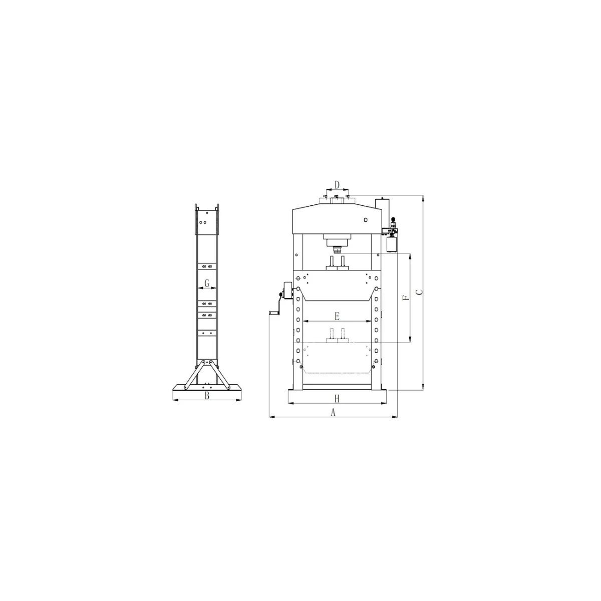Hydraulische Werkstattpresse 15 Tonnen WPT 15
