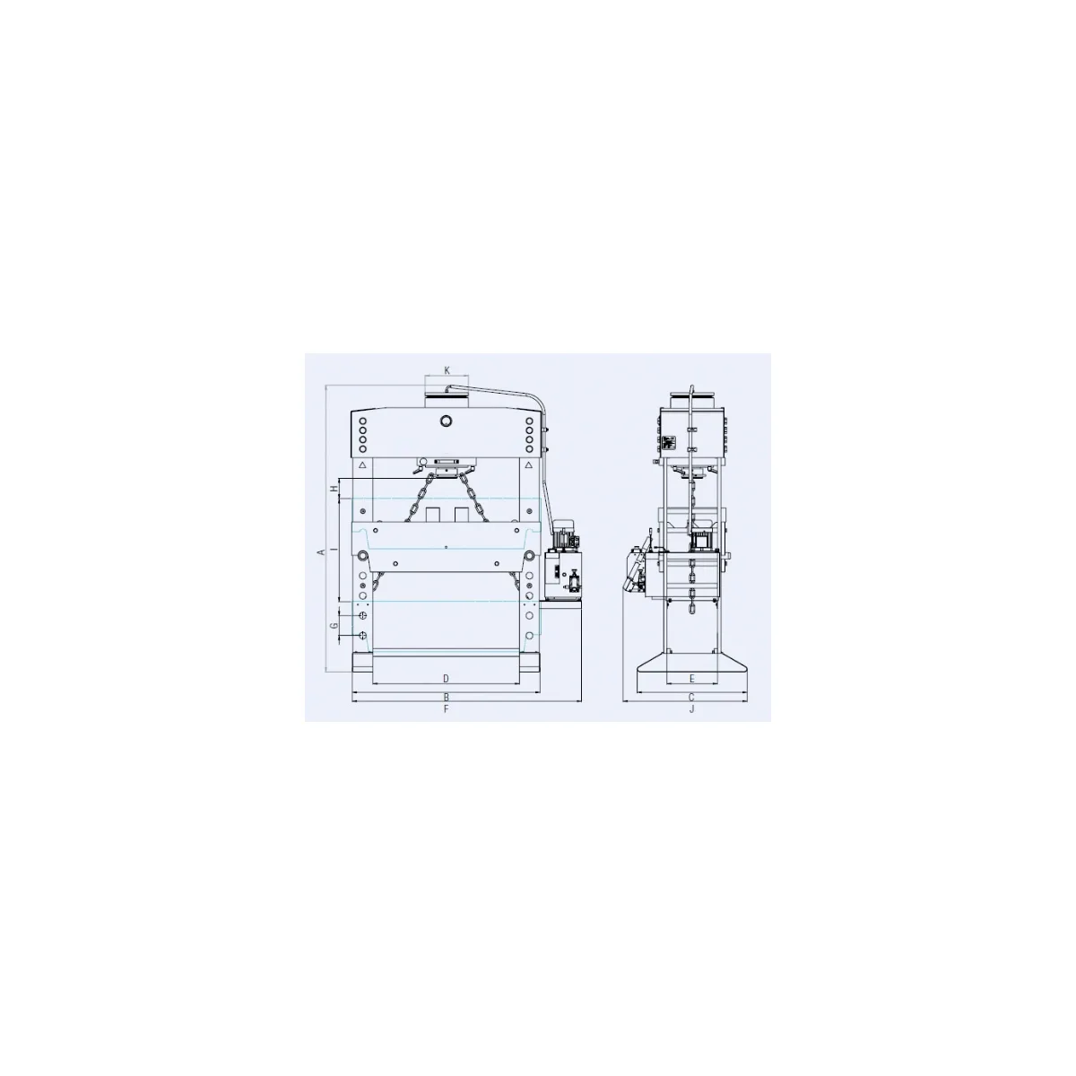 Hydraulische Werkstattpresse XL PREMIUM WPMEH 100/2