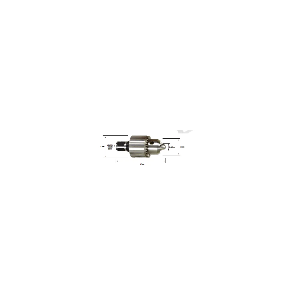 Zahnkranzbohrfutter 2-13mm für Weldon 19 Aufnahme