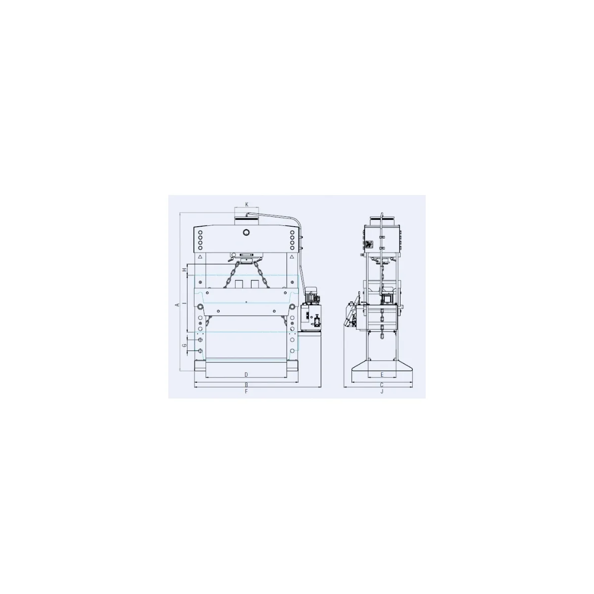 Hydraulische Werkstattpresse PREMIUM WPMEH 100/2-K