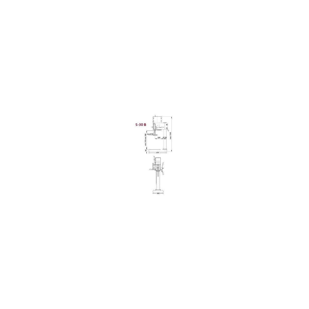 STRANDS Getriebe-Tischbohrmaschine S 30 B (S 28 B)