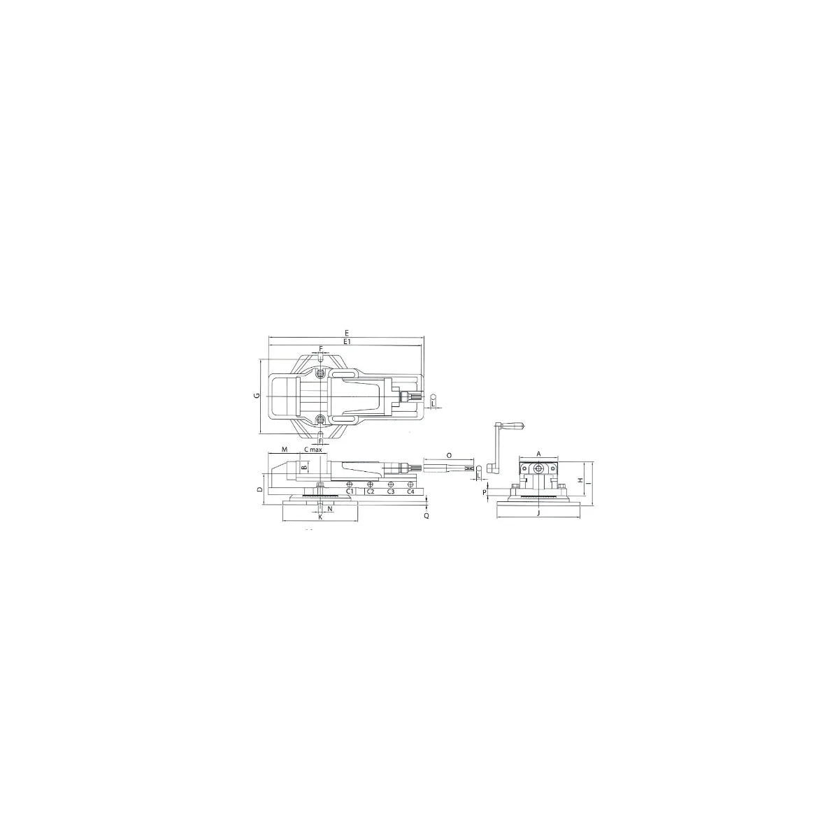 Hydraulik-Maschinenschraubstock