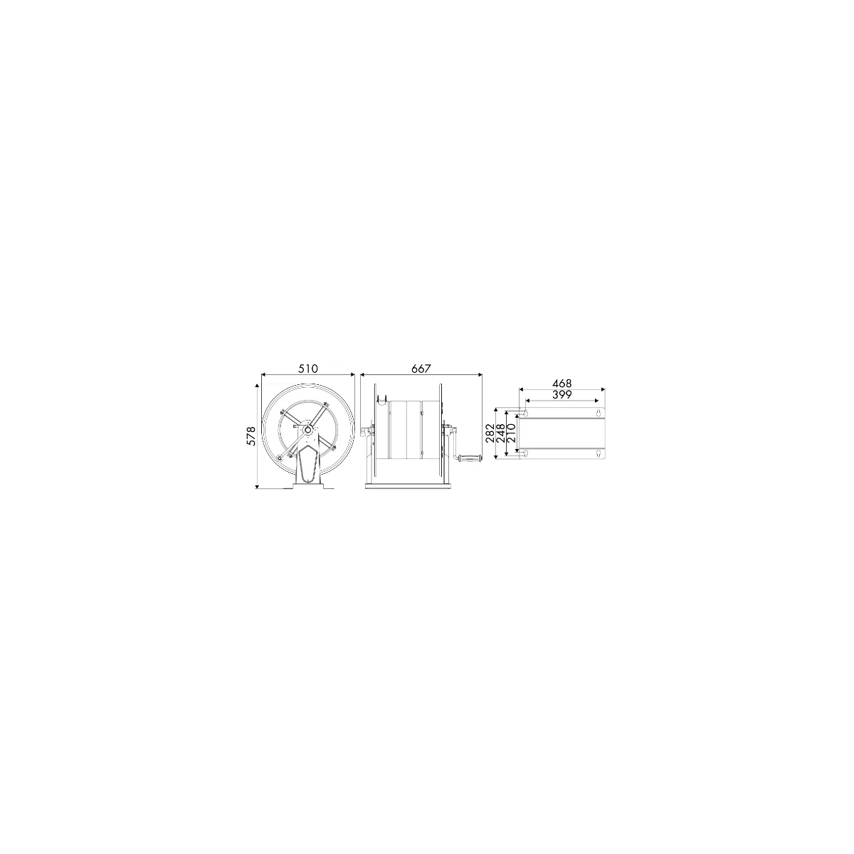 Manueller Schlauchaufroller Serie 560