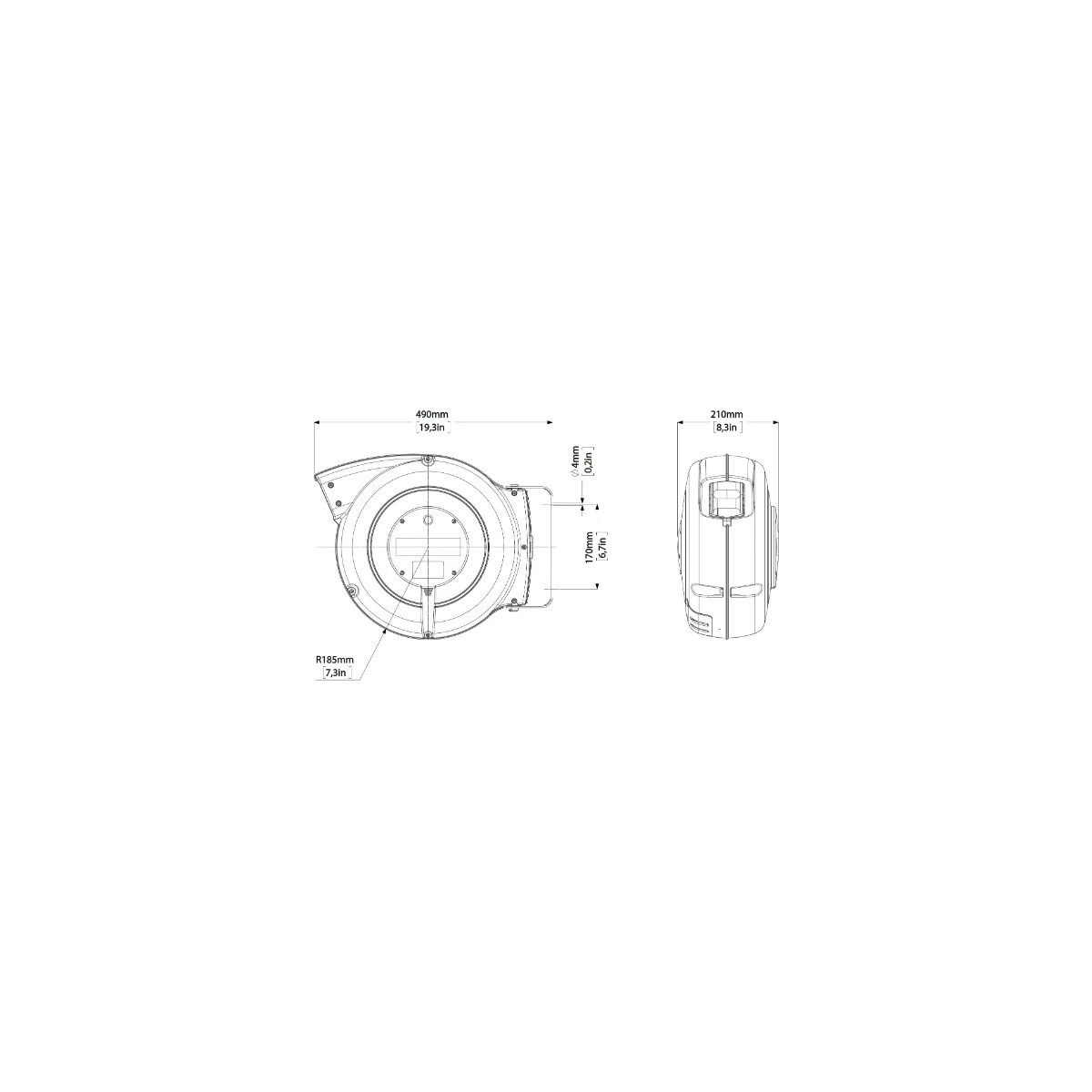Autom. Kabelaufroller ZECA „E-CAR“ ZS EV4162T