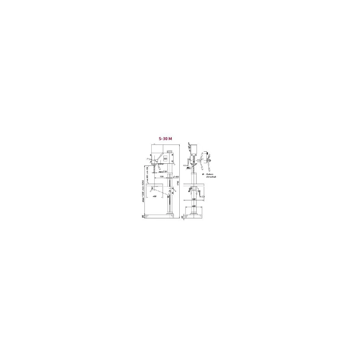 STRANDS Getriebe-Säulenbohrmaschine S 30 M (S 28 M)