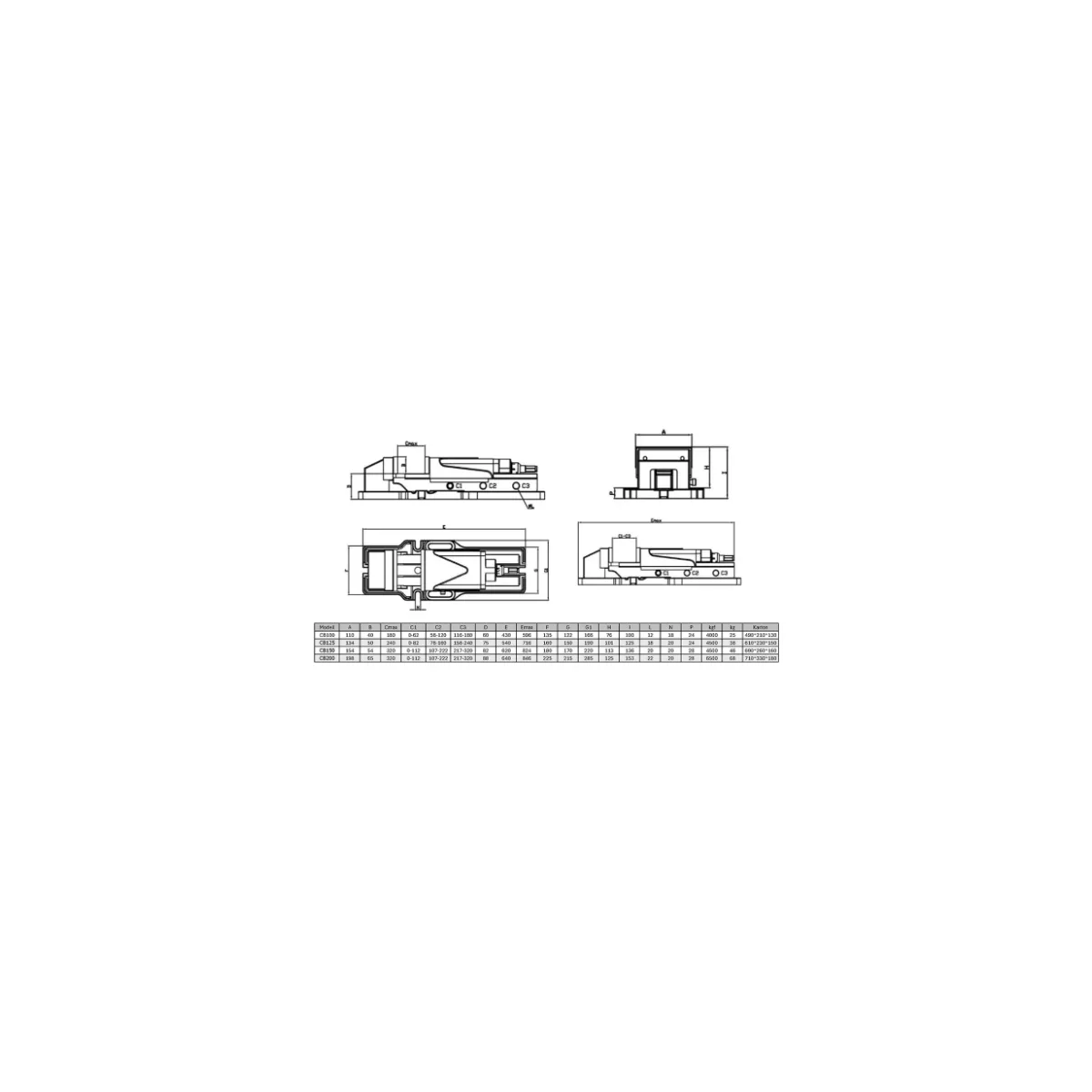 Hydraulik-Maschinenschraubstock