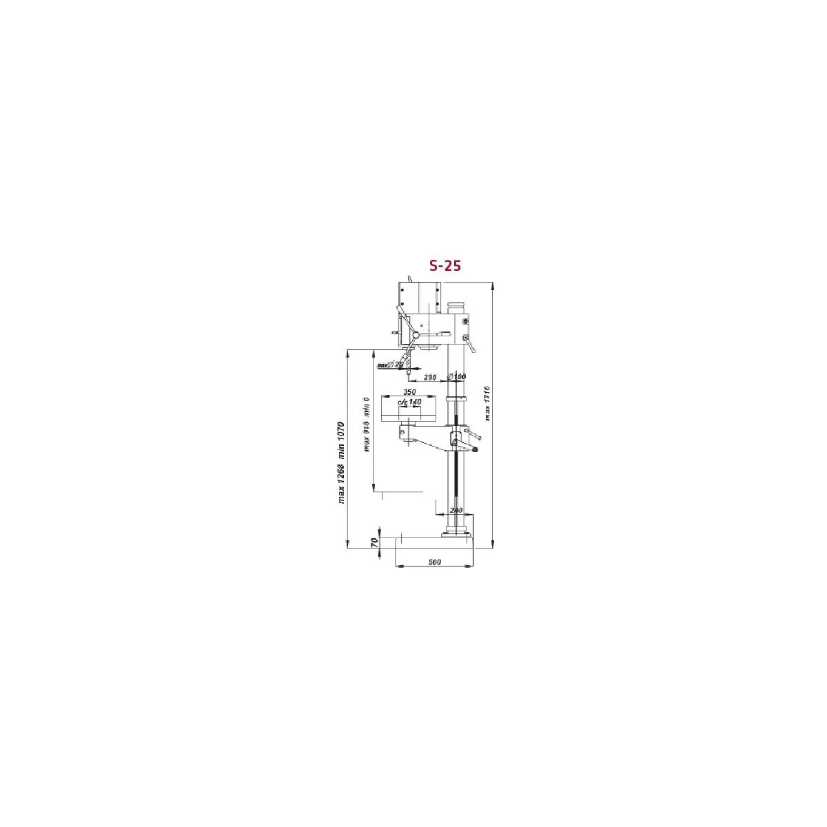 STRANDS Getriebe-Säulenbohrmaschine S 25
