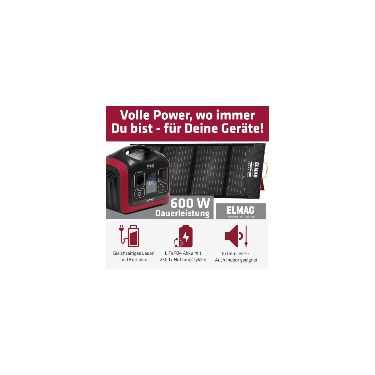 Solargenerator-Set ENERGY 600 + SOLAR 100