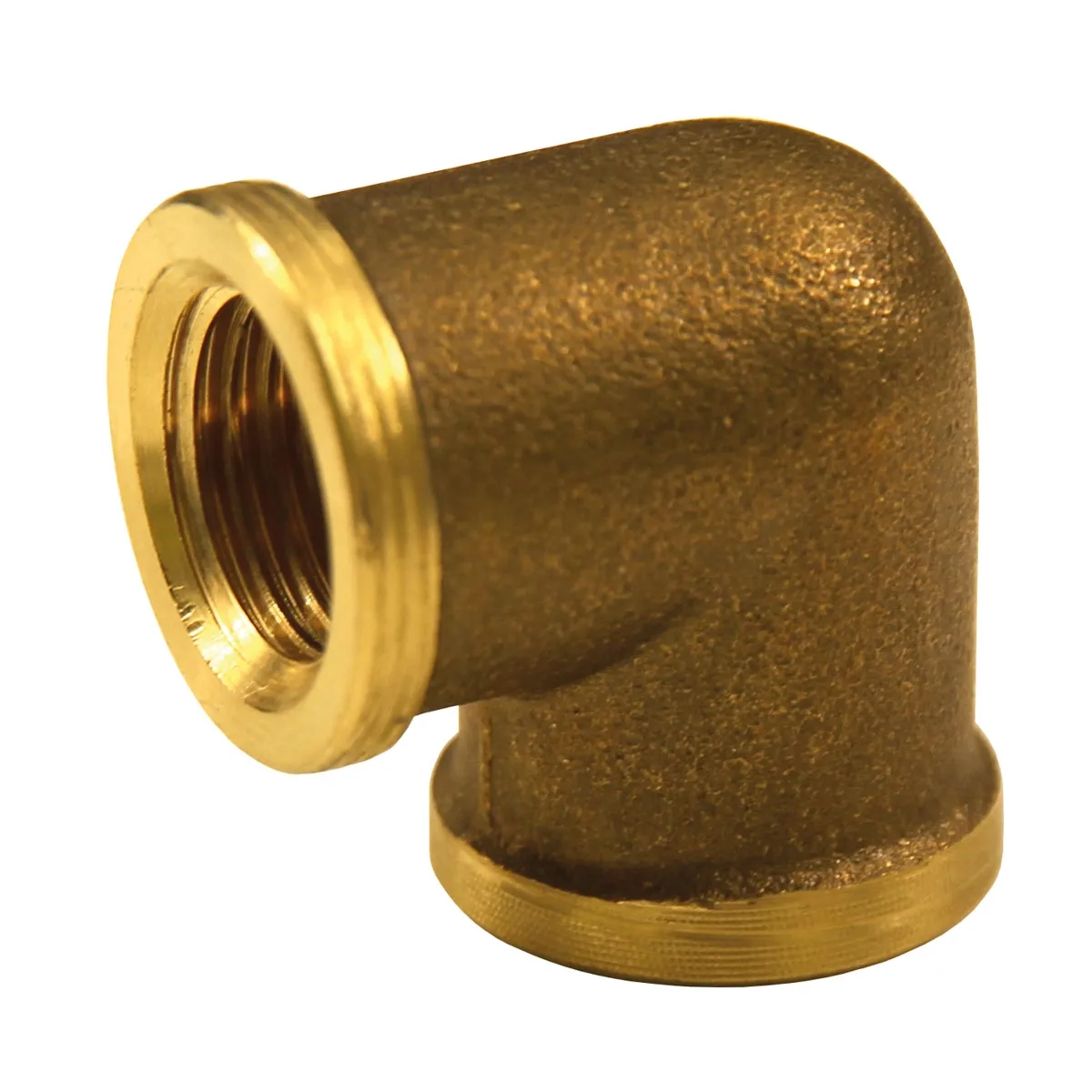 Knie 90°, IG+AG 1/8″ Messing
