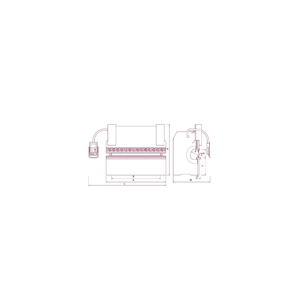 Hydraulische Abkantpresse 3-Achsen Mod. ECO-BEND 3100x80t
