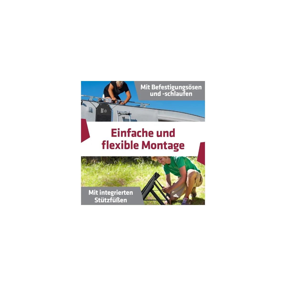 Faltbares Solarpanel SOLAR 220 DUO – monokristallin