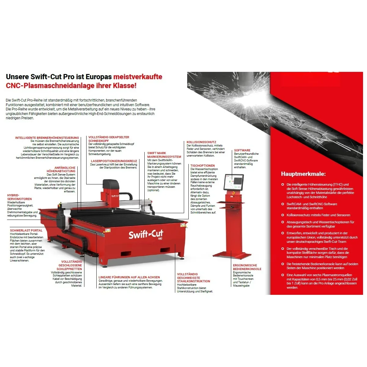 CNC-Plasmaschneidanlage Swift Cut Pro 3000