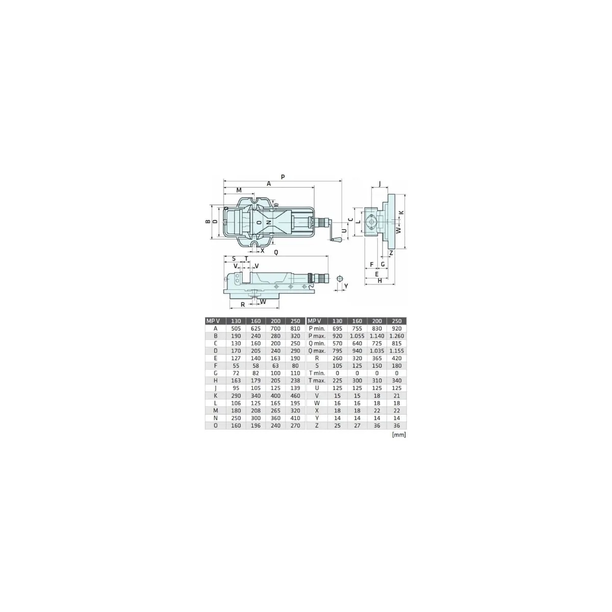 Hydraulikschraubstock MP 200 V