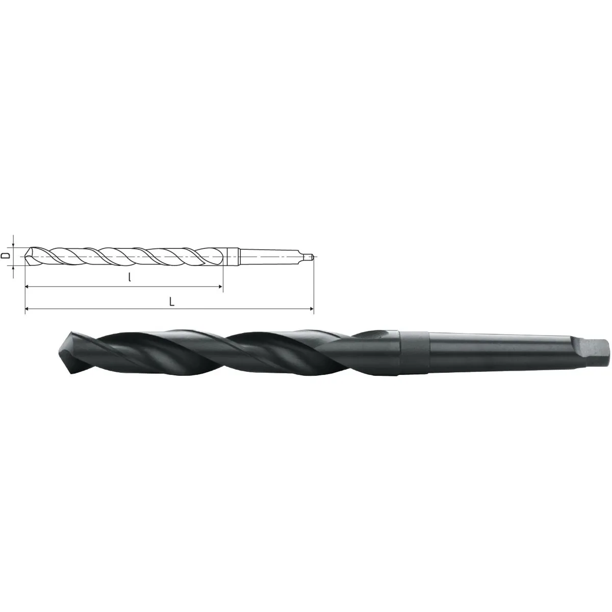 HSS Co5-Spiralbohrer mit Morsekegel DIN 345