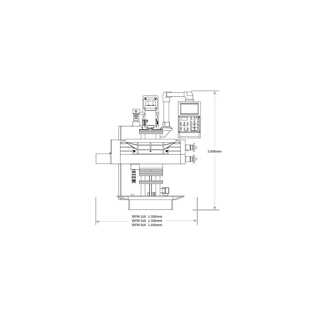 Werkzeugfräsmaschine WFM 410 Servodrive