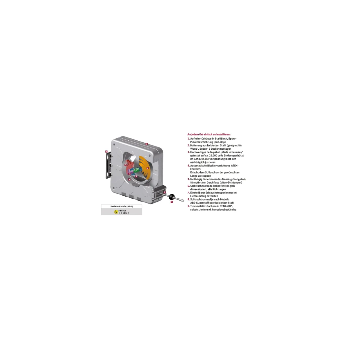 INDUSTRIE Schlauchaufroller geschlossen „4440/13“